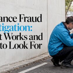 Investigator documenting damage to a parked car
