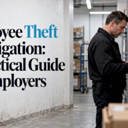Investigator checking stock in a warehouse