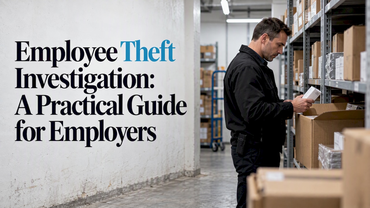 Investigator checking stock in a warehouse