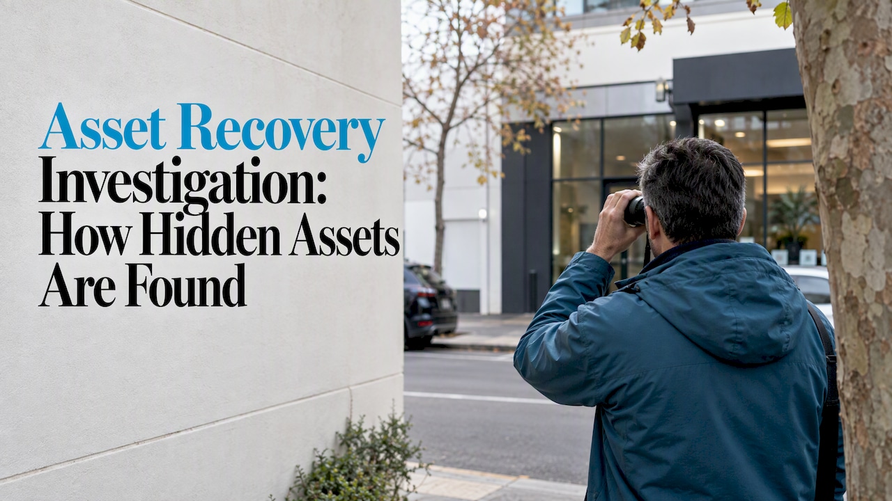 Investigator observing a Melbourne commercial property