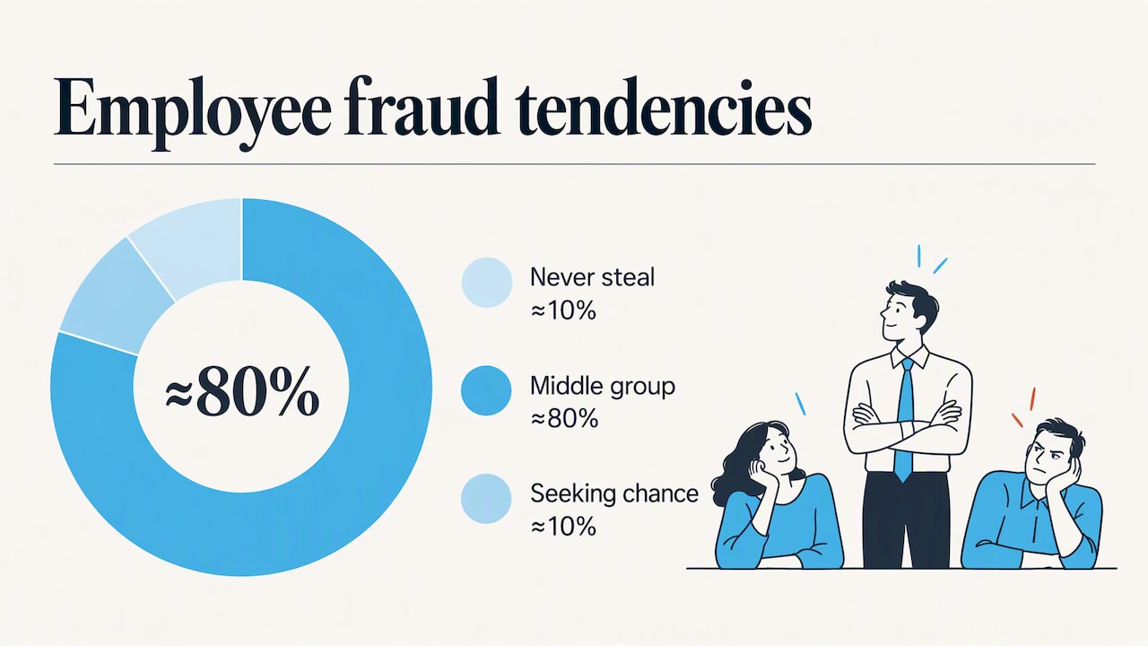 Fraud triangle with three contributing elements