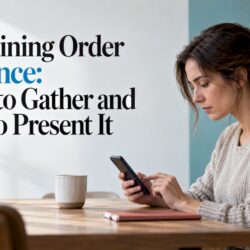 Person carefully preserving digital evidence